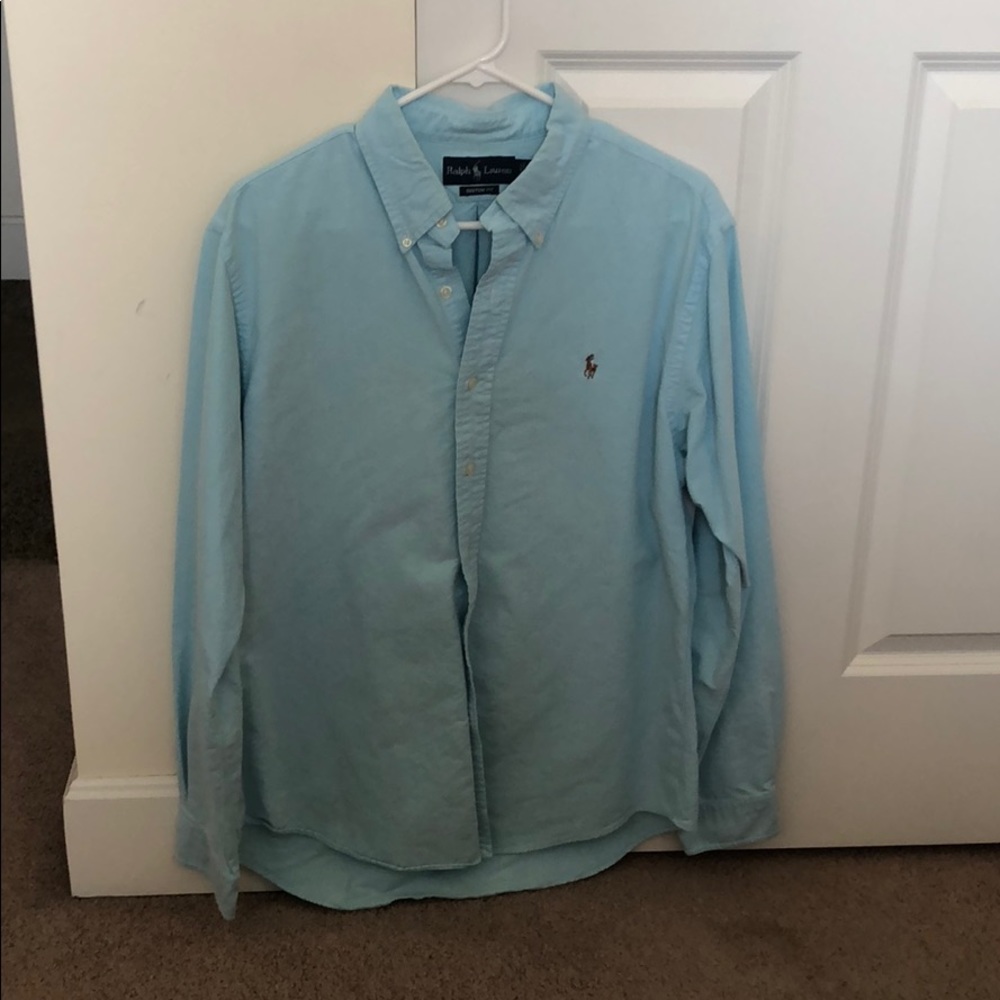 Ralph Lauren custom fit light blue button down